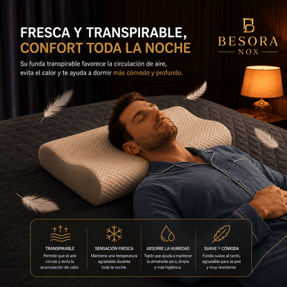 PACK ALMOHADA ERGONÓMICA  CERVICAL+FUNDA GRATIS