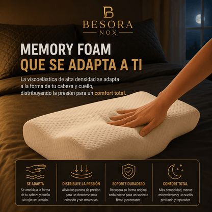 PACK ALMOHADA ERGONÓMICA  CERVICAL+FUNDA GRATIS